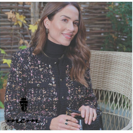 Chaqueta boba jaspeada