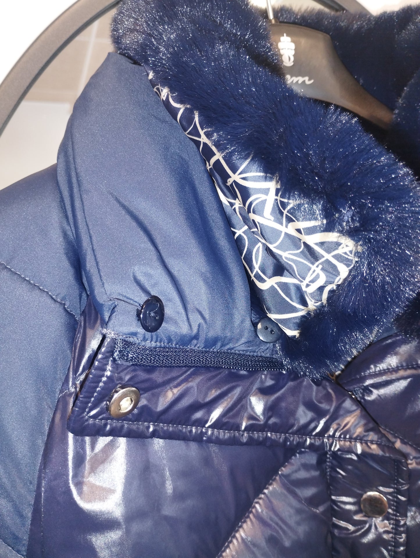 Parka acolchada marino