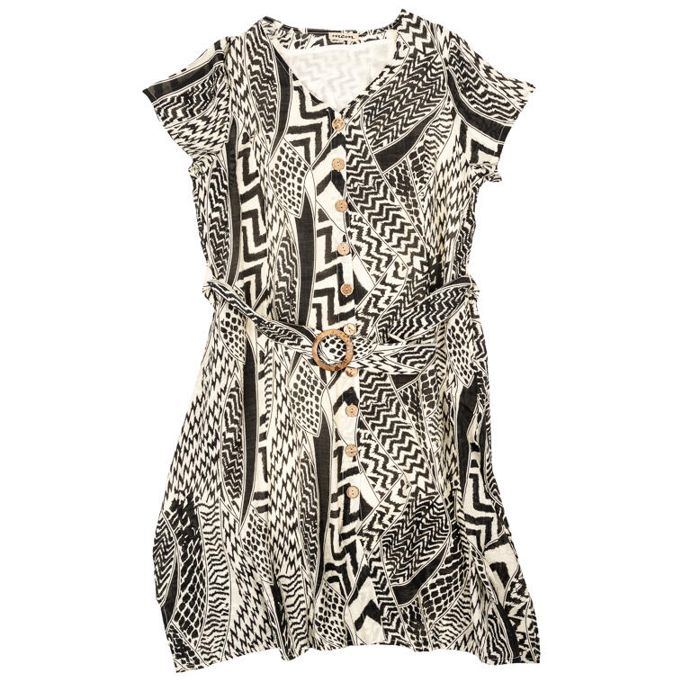 Vestido blanco y negro