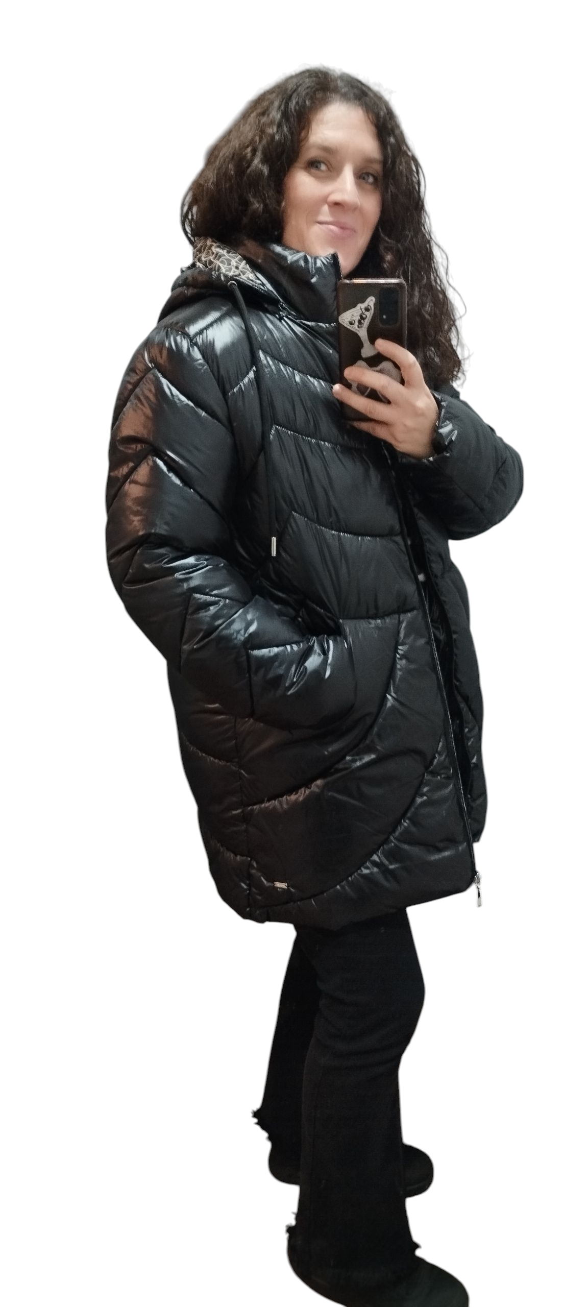 Abrigo acolchado negro