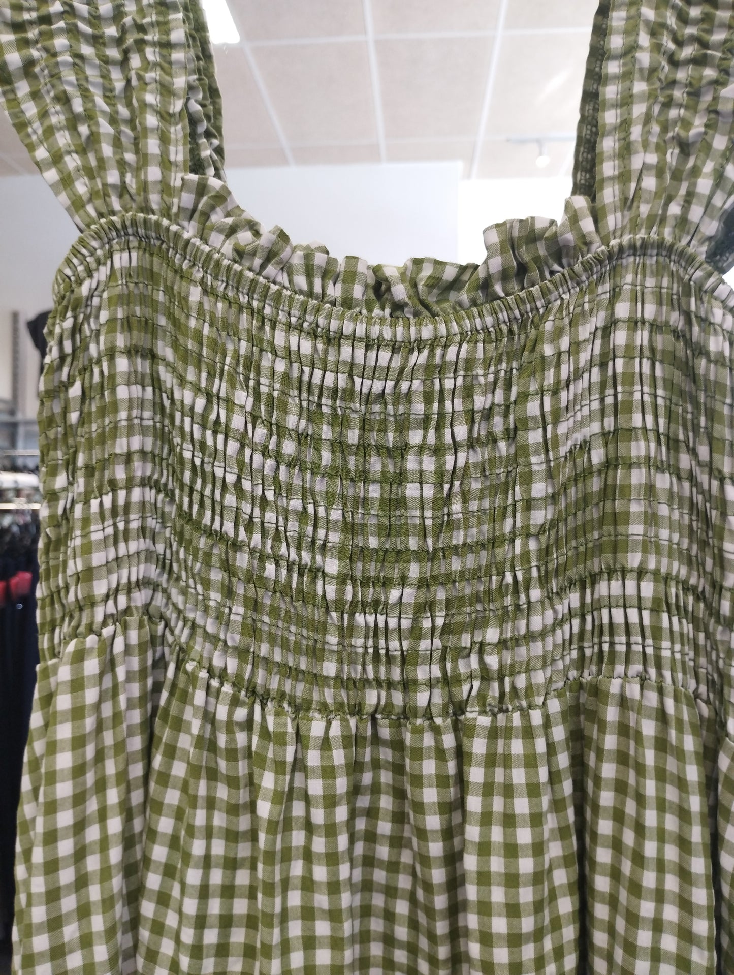 Vestido largo vichy