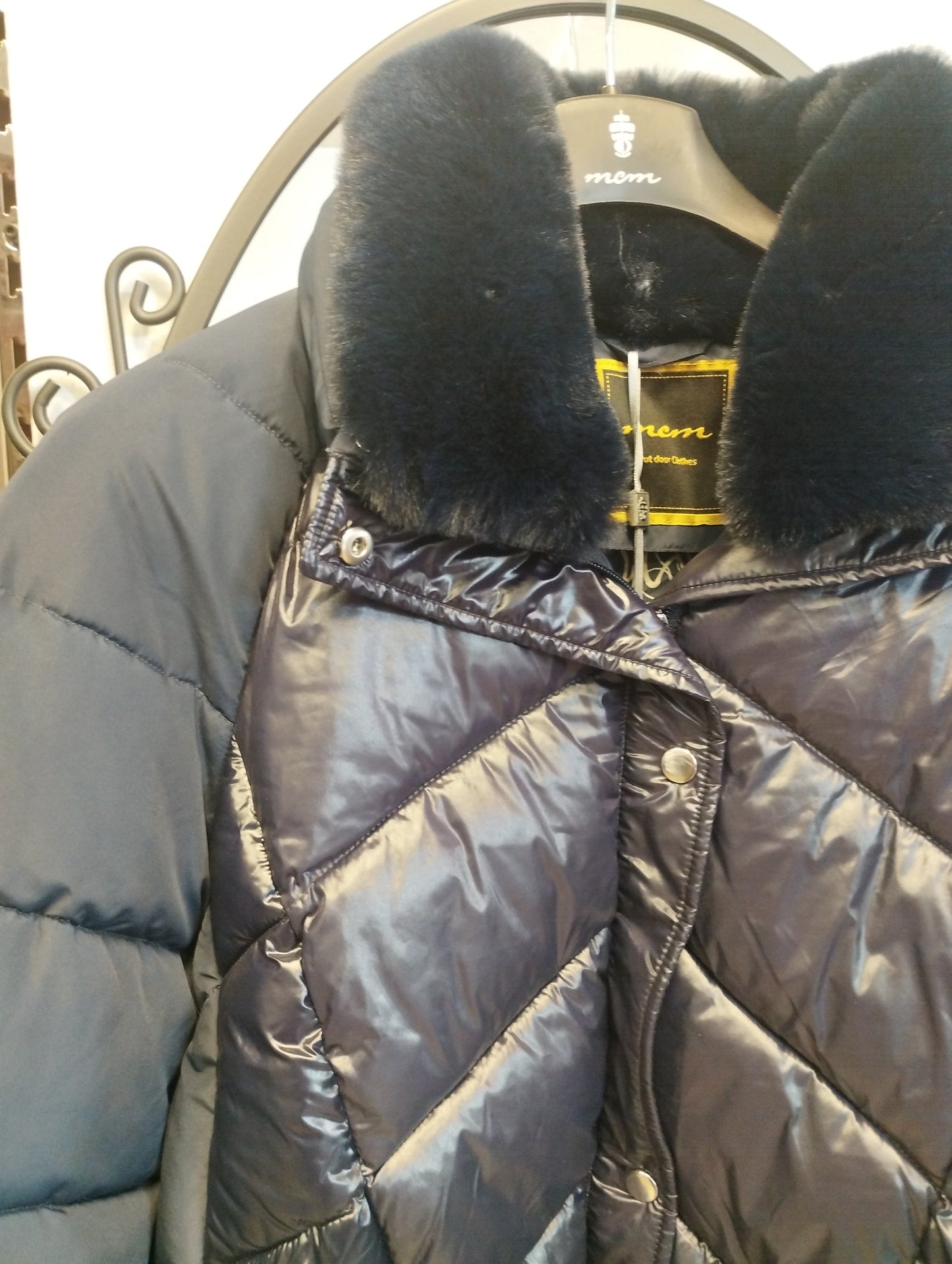 Parka acolchada marino