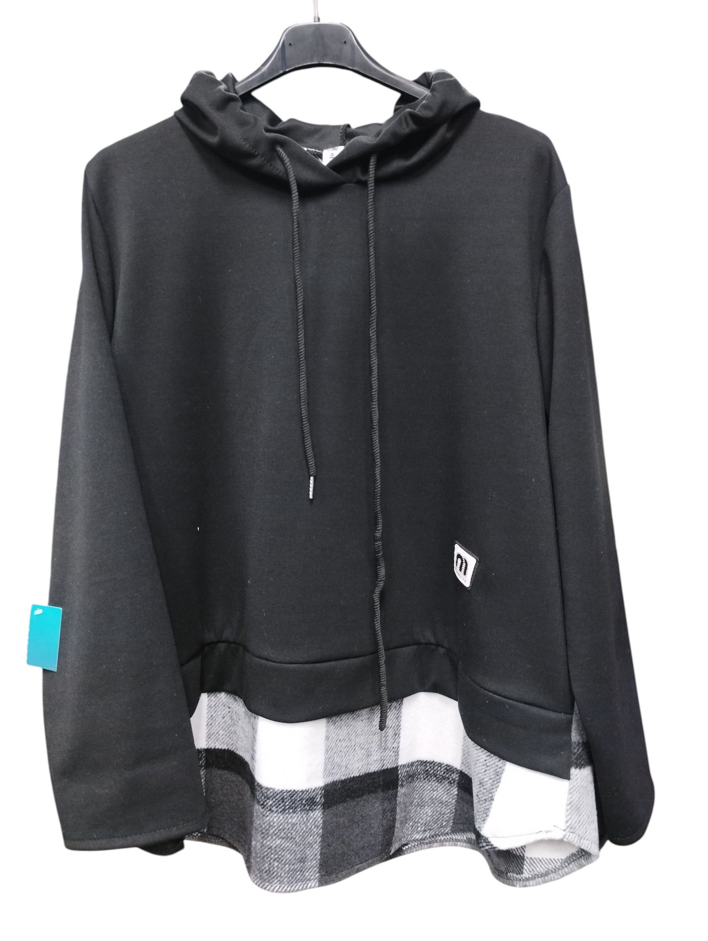 Sudadera cuadros oversize
