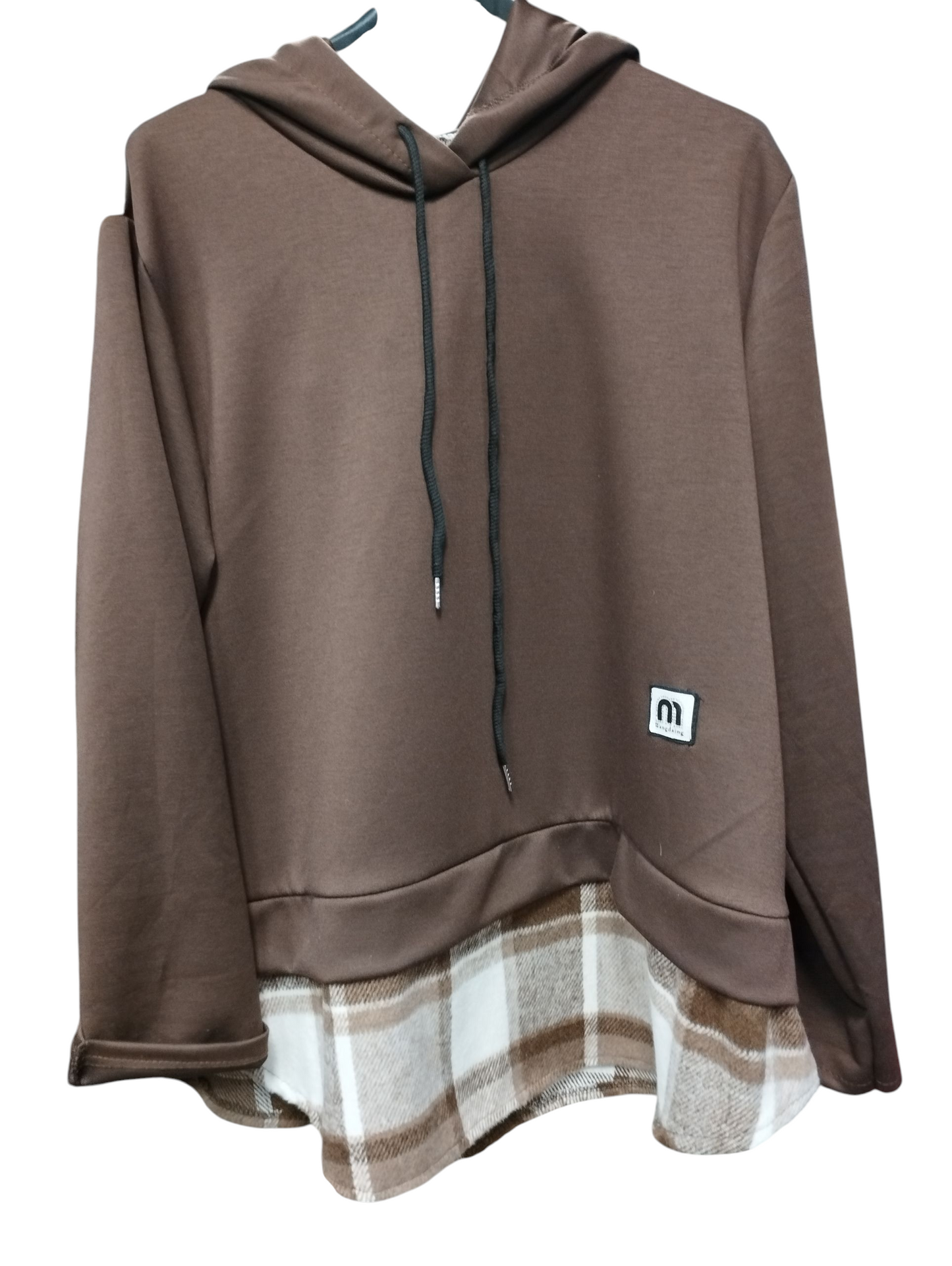 Sudadera cuadros oversize