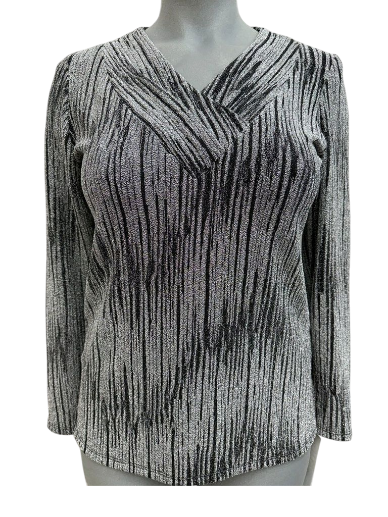 Camiseta brillo plata