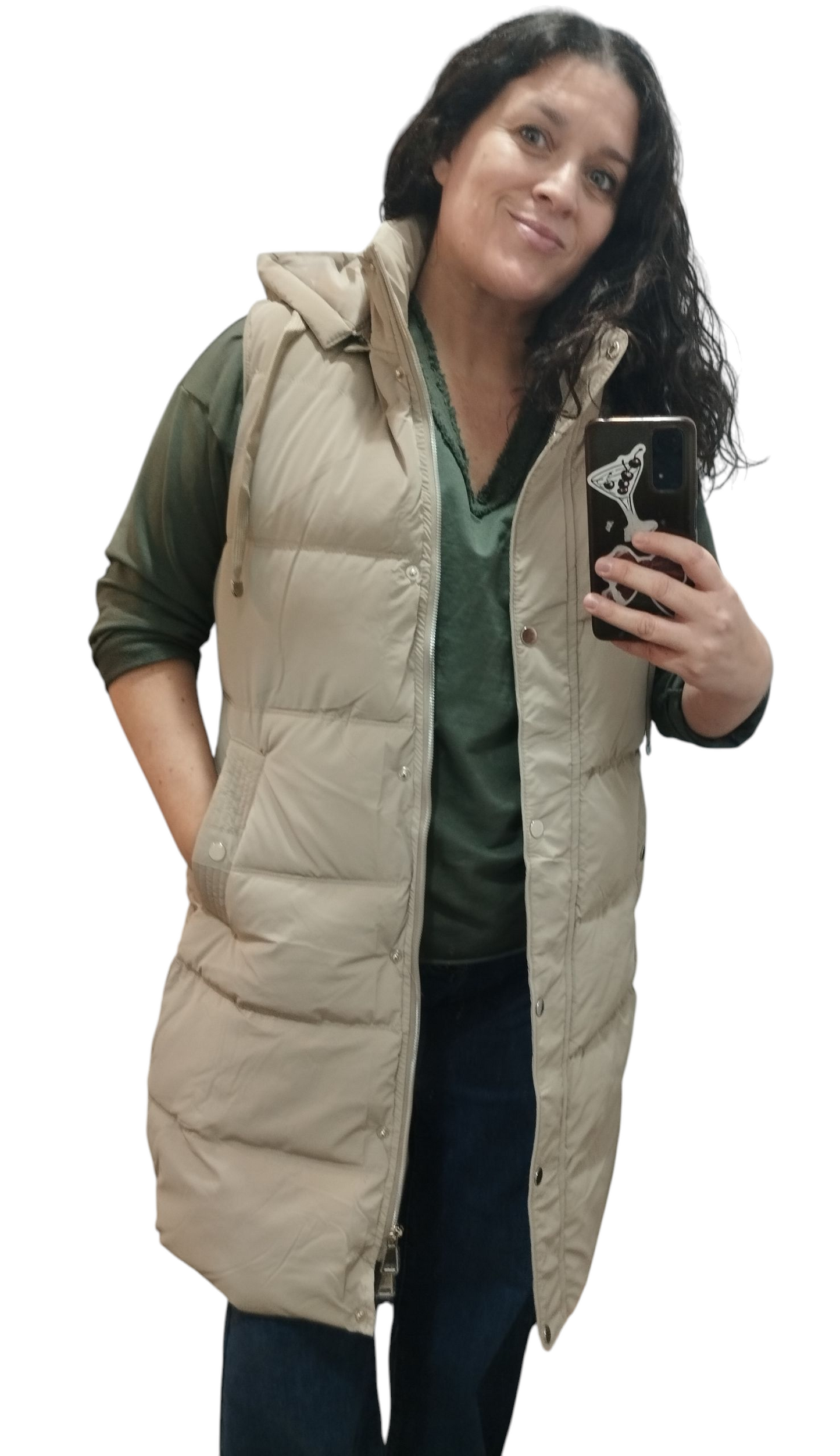 Chaleco acolchado beige