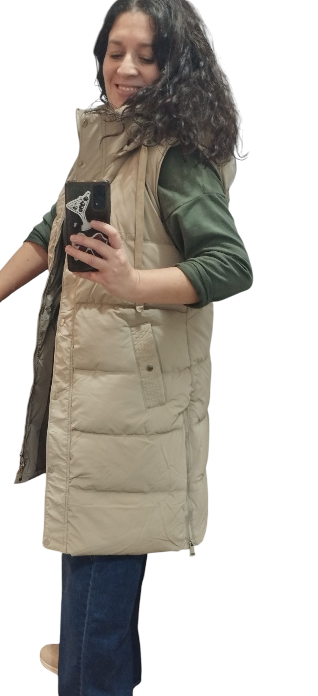 Chaleco acolchado beige