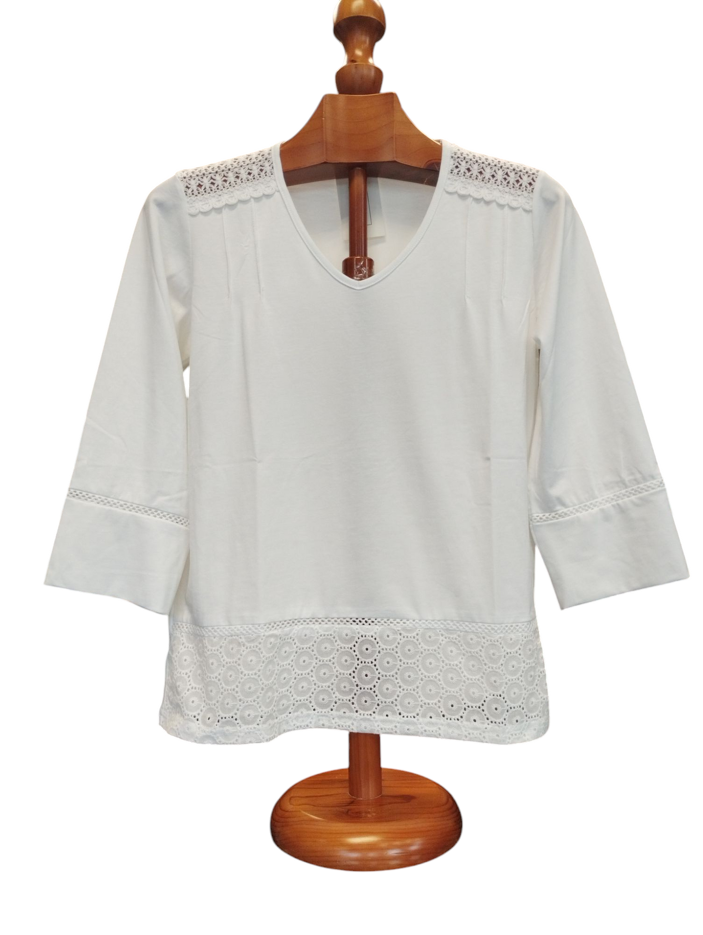 Camiseta blanca crochet