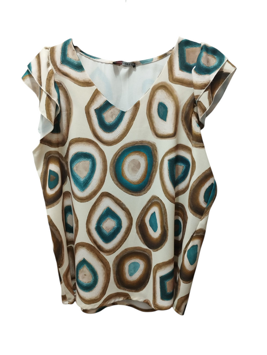 Blusa volantes estampada