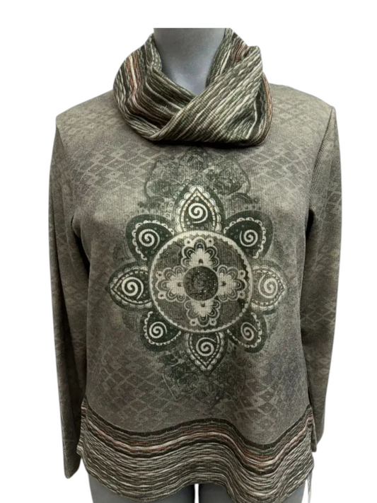 Camiseta mandala verde