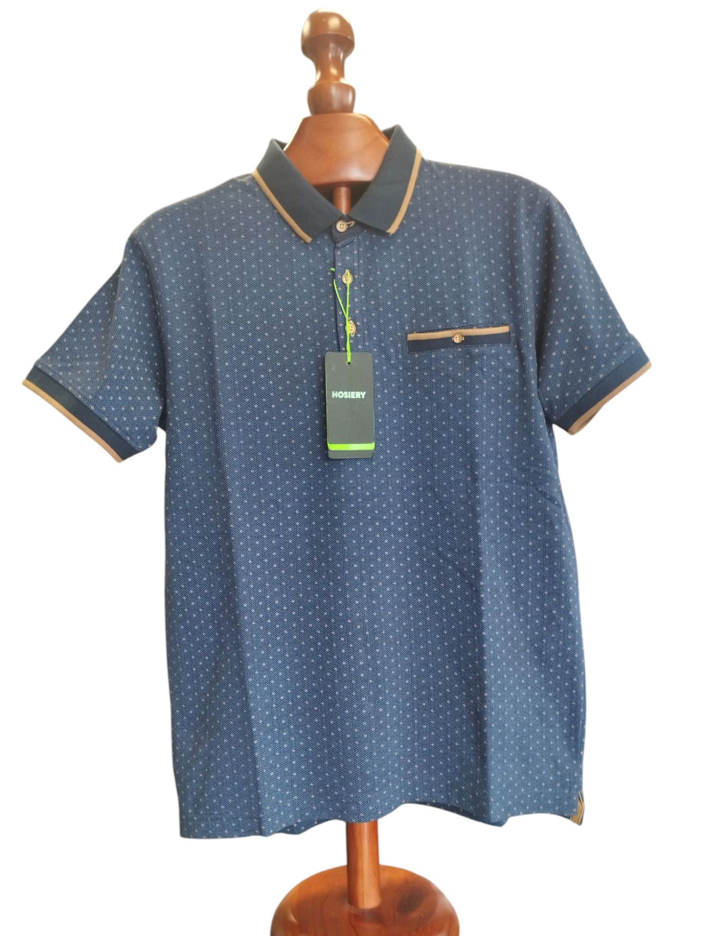 Polo m/c hombre vivo ocre