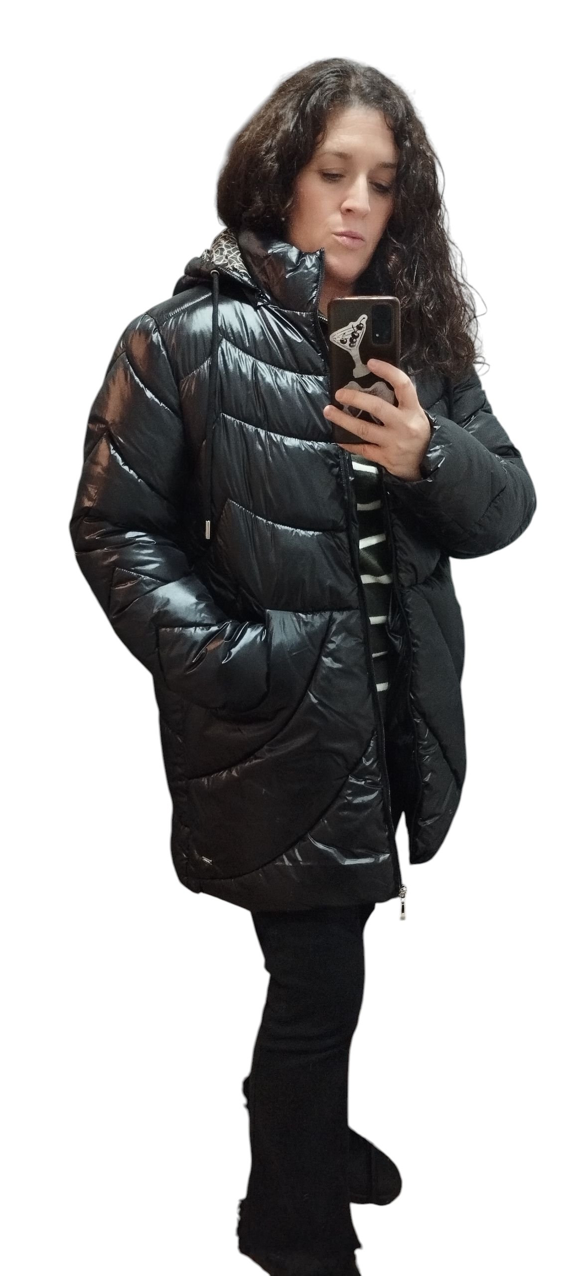 Abrigo acolchado negro